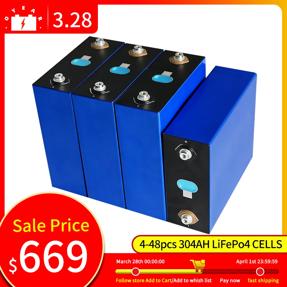 

Class A 3.2V 304ah 310Ah 320ah Lifepo4 Battery is suitable for motorhomes, electric cars, solar energy saving systems