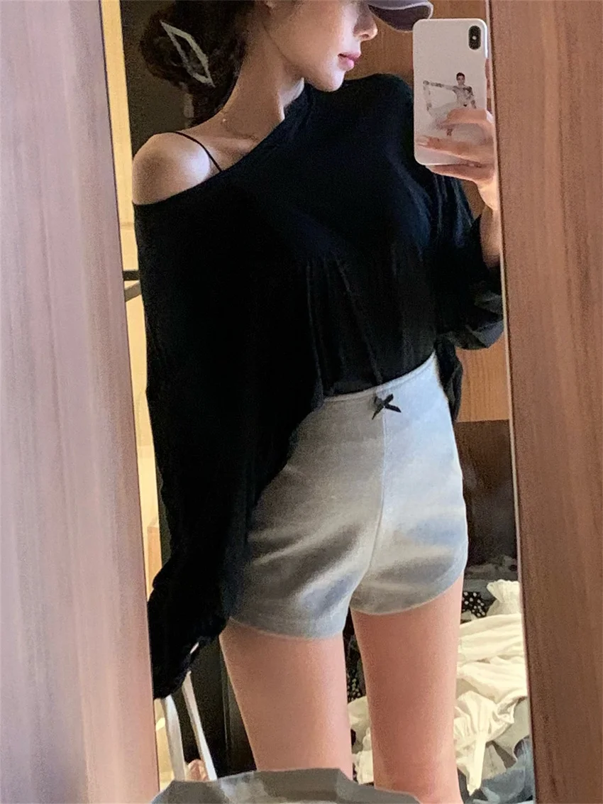 Свободные футболки PLAMTEE в ленивом стиле женские шикарные солнцезащитные