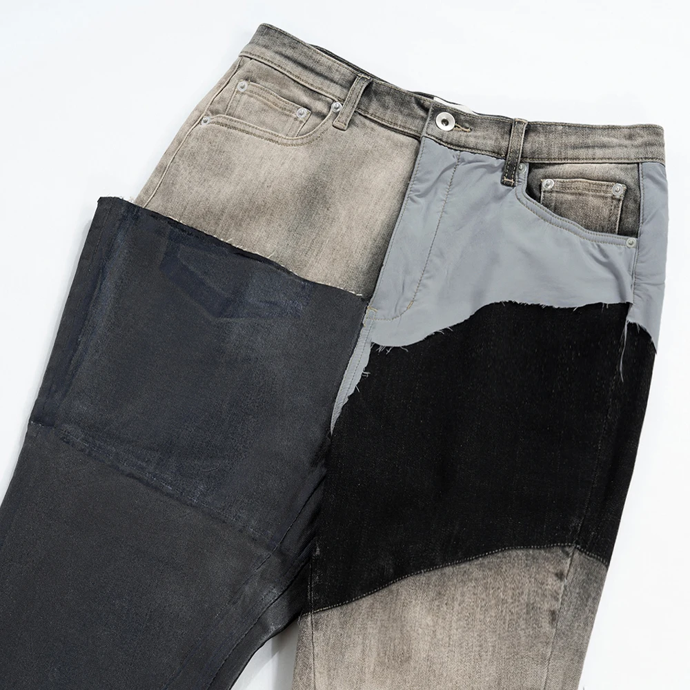 Мужские повседневные джинсы-карго из масляного вощеного хлопка мужская одежда с