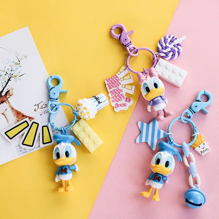 

Cute Donald Duck Cartoon Animation Waterproof Key Chain Toys Backpack Pendant Couple Pendant Gifts for Boys Girls Birthday
