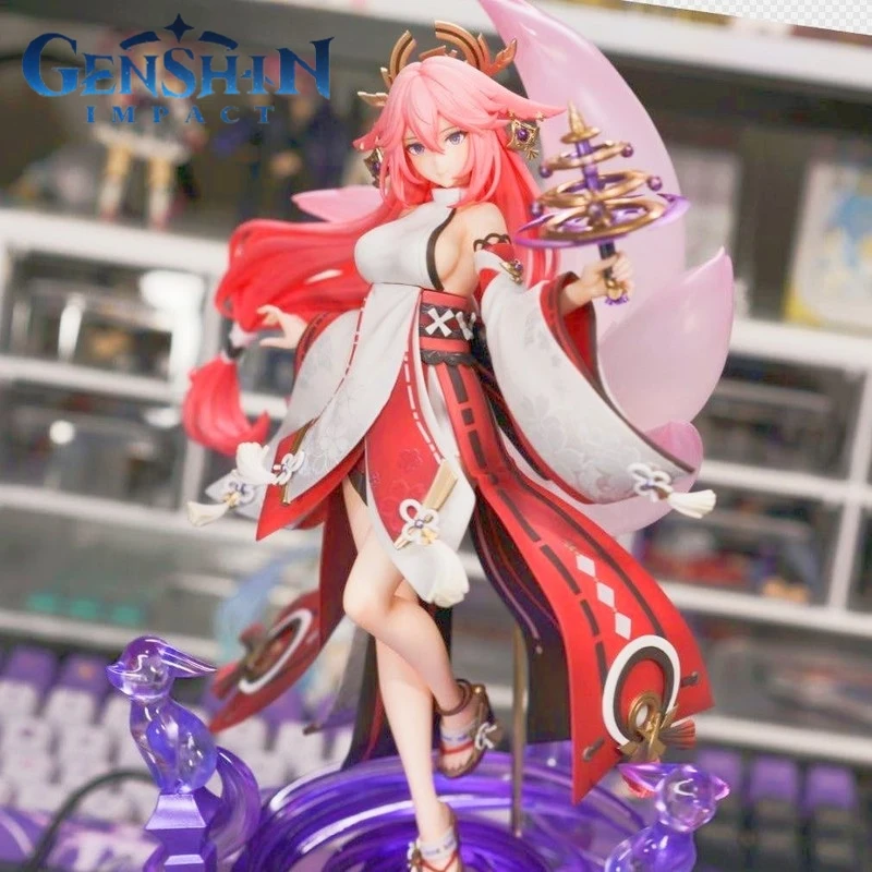 

Аниме Фигурка героя игры Genshin Impact, модель Yae Miko фигурки кукол, привлекательная экшн-фигурка для девочек, коллекционное украшение, детские подарки, игрушки