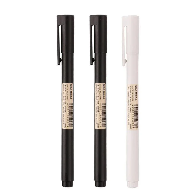 

Гелевая ручка MUJI 0.5 мм чёрно-белая