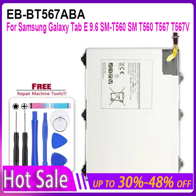 Аккумулятор для планшета Samsung Galaxy Tab E 9 6 модель T560 T567 T567V аккумулятор 7300 мАч