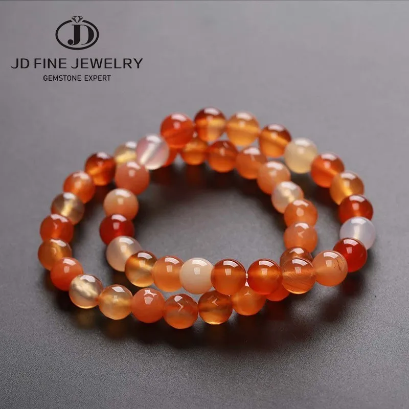 

JD Natural Red Agate Carnelian Bracelets Women Charm Buddha Bead Yoga Healing Energy Strand Bangles Reiki Jewelry Girls Gift