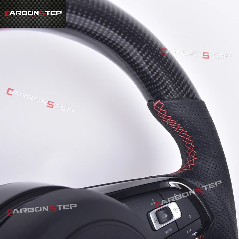 Замшевое рулевое колесо из кованого углеродного волокна для Volkswagen VW Golf 7 5 6 8 R GTI MK7
