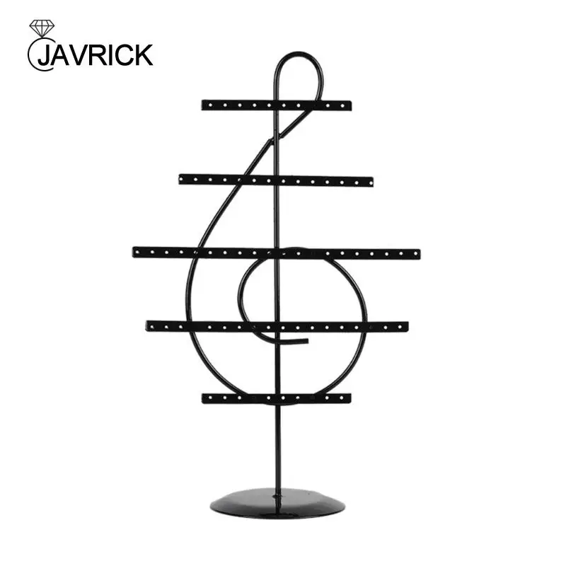 

Musical Note Ear Clips Hairpin Rope Jewelry Display Rack Earrings Holder Studs Storage Rack Wrought Iron Ornaments