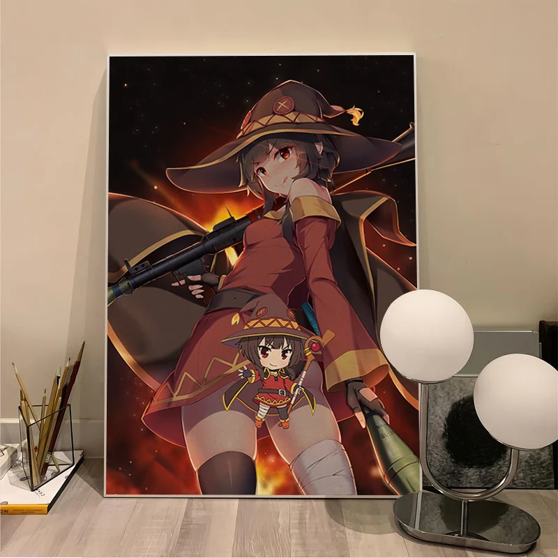 KonoSuba Megumin хорошее качество принты и постеры из крафт-бумаги искусство живопись