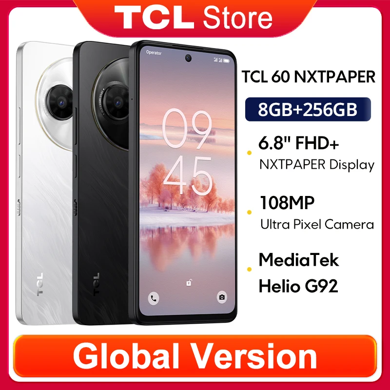 Фото Глобальная версия TCL 60 NXTPAPER с 6,8-дюймовым FHD+ дисплеем NXTPAPER, 108-мегапиксельной задней камерой и до 512 ГБ памяти. №1