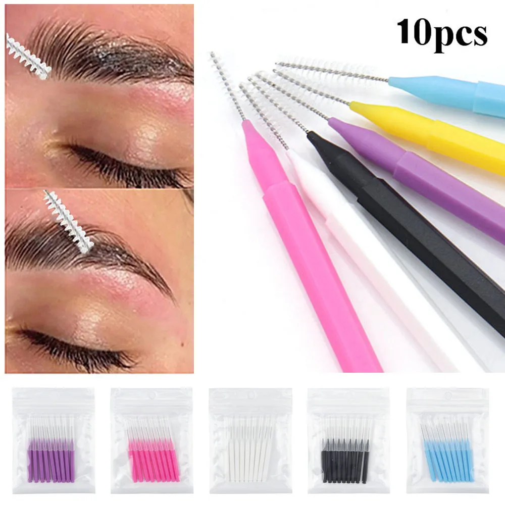 

10pcs Multi-purpose Eyebrow Brushes Lash Extension Brow Lifting Tool Eyebrow Brush Interdental Brush Teeth Clean Oral Care
