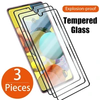 3pcs full cover glass for samsung galaxy a51 a71 a12 a21 a31 a41 a11 screen protector for samsung a50 a70 a40 a30 a20 a10 glass