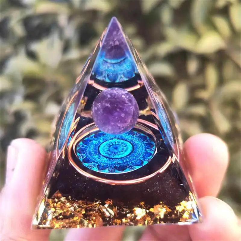 

5-6cm Crystal Pyramid 1 Piece Crystals Chakra Tool Ornaments Conical Ornaments Desktop Decor Kids Gift Resin Stones Craft