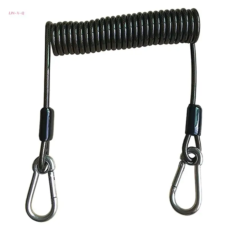 

Y51D Retractable Tool Lanyard Fishing Coiled Lanyard Heavy Duty Safety Rope for Kayak