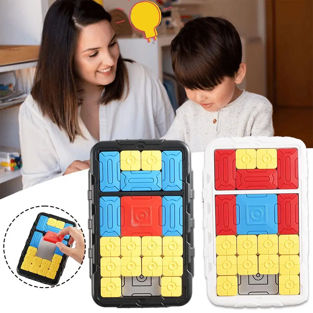 

Slide Puzzle Game Children Intelligent Huarong Road Games Teenagers Gifts For Anti-electronic Product Addiction Handheld B5y2
