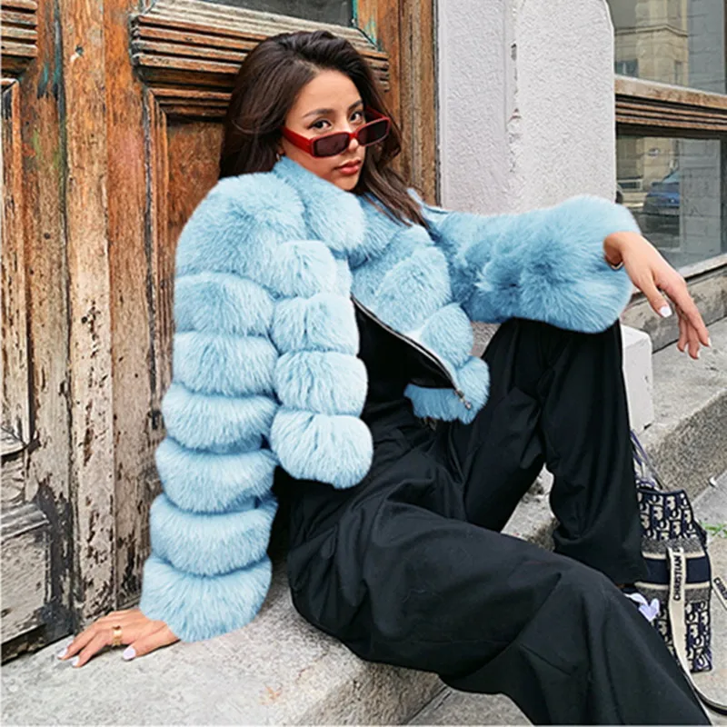 Winter 2023 Women Autumn Warm Thick Faux Fur Coats Fashion Mink Short Fur Coat Oversize Overcoat Hooded Loose Zipper Jackets