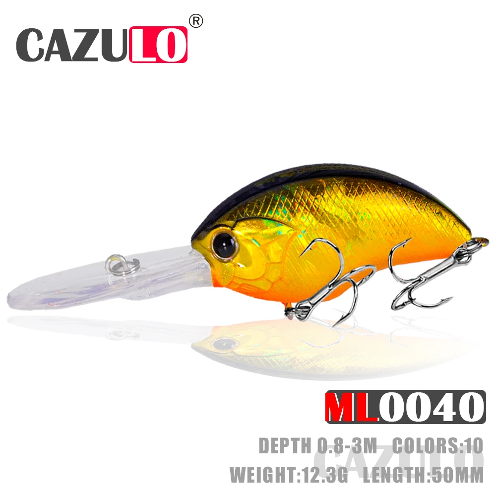 

Floating Fishing Accessories Lures Crankbait Weights 12.3g 50mm 0.8-3m Isca Artificial Bait Wobblers Angeln For Blackfish Leurre