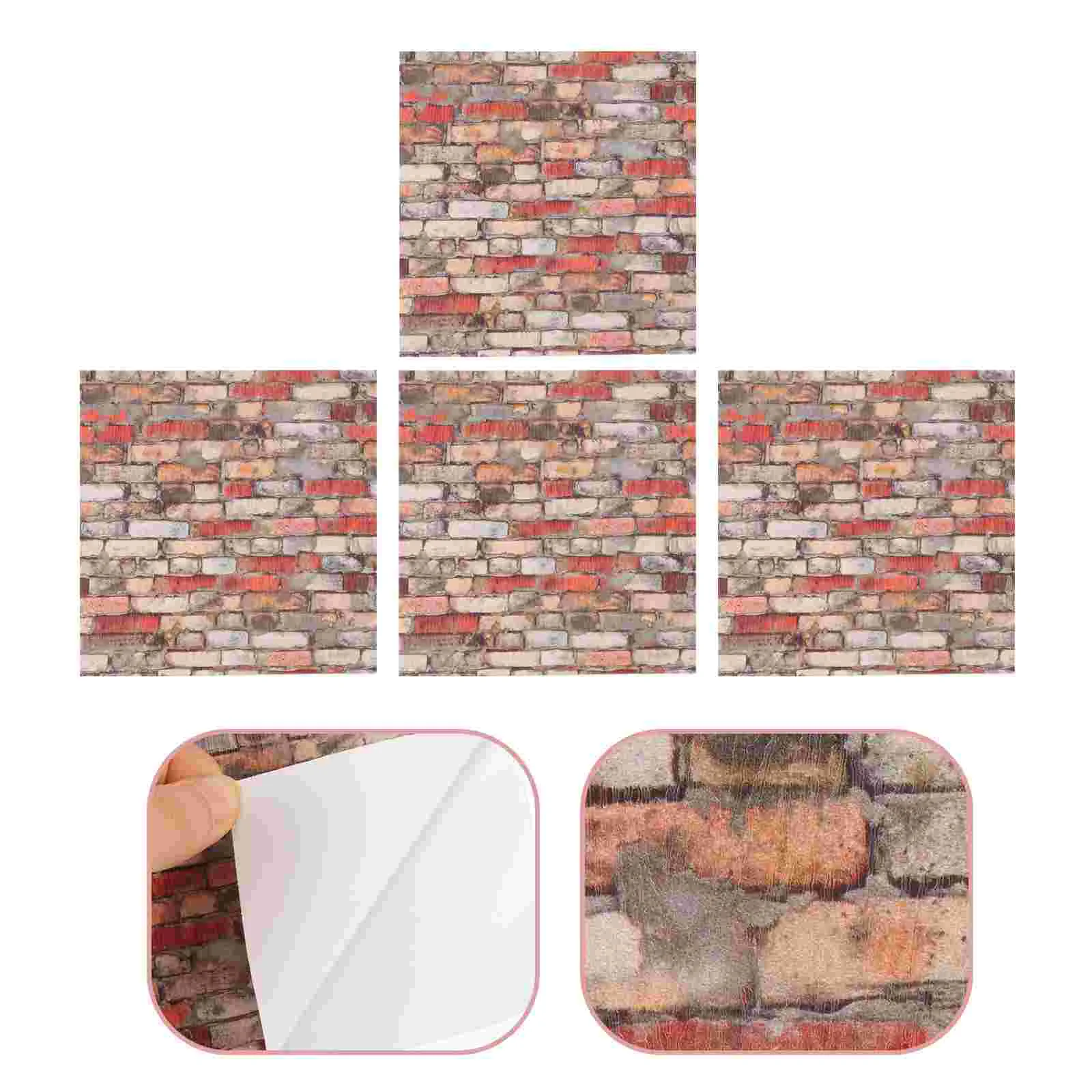 

4pcs Dollhouse Tiles Mini Tile Miniature Tile Ornaments Tiny House Decorations for Kids