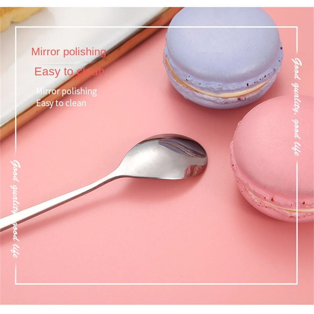 1 ~ 4 шт. десертные ложки для льда с длинной ручкой зеркальная полированная