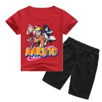 naruto childrens clothing boys childrens suit naruto naruto anime t shirt childrens short sleeve shorts casual suit