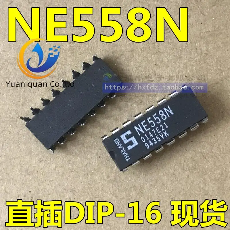 

30pcs original new NE558N four-timer integrated circuit DIP-16 NE558