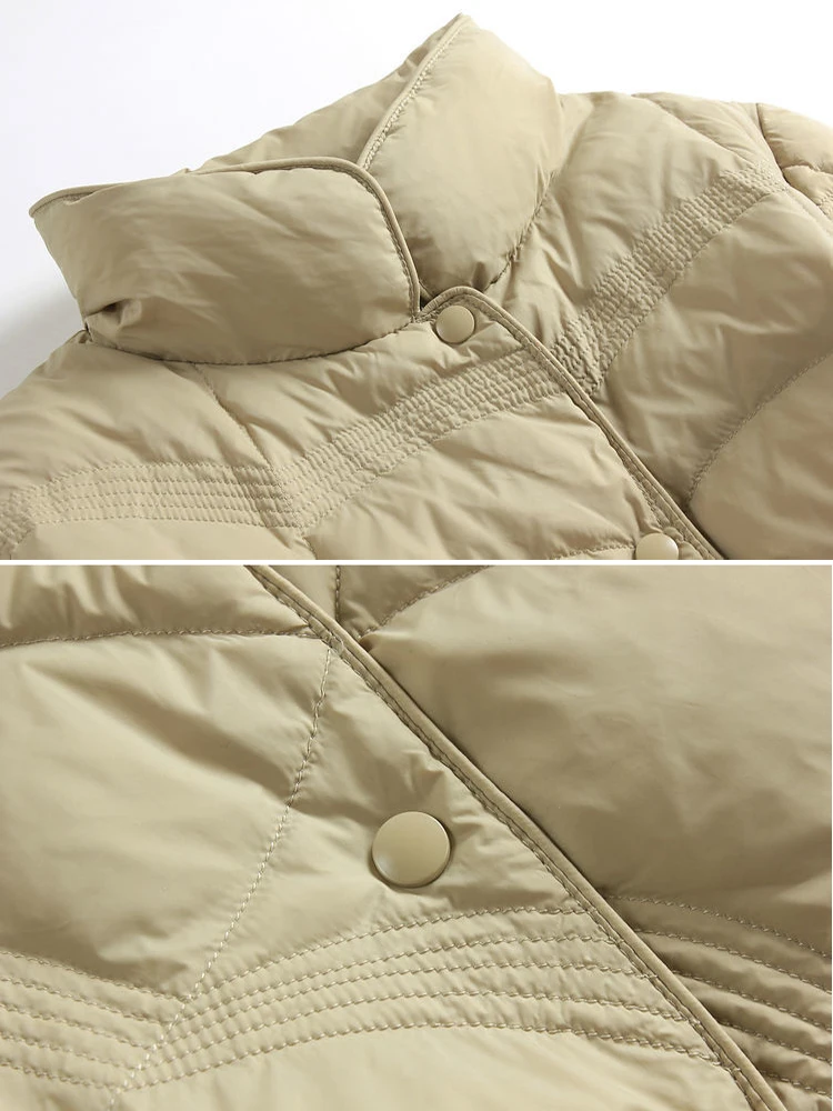 Ladies Winter Parka Fashion High Street Pure Color Cotton Jacket Elegant Thick Cotton Jacket Loose Jacket Winter Clothes Women