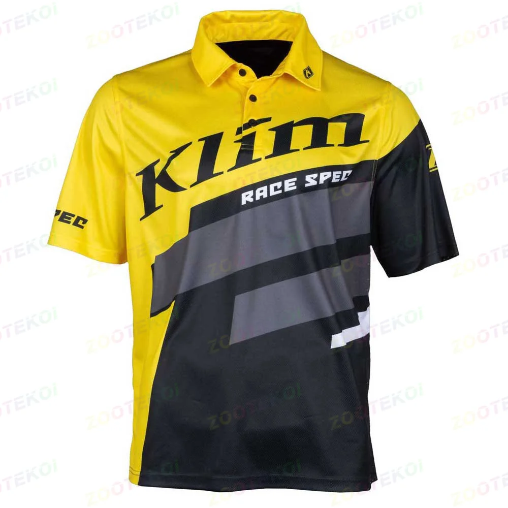 

Polo Shirt Button Lapel Men's Motorcycle Racing Team Polyester Quick-dry Breathable Do Not Fade Cycling Performance T-shirt