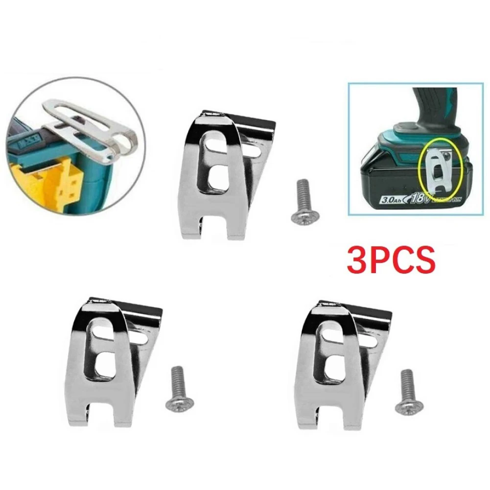 

3Pcs Belt Clip Hooks For Makita 18V LXT Cordless Drills Impact Driver Power Tools 47*28mm Power Tools Accessories