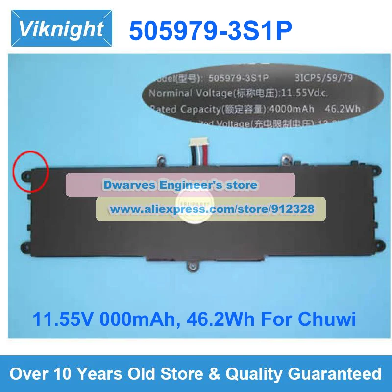 

Оригинальный аккумулятор 11,55 в, 4000 мАч, 59/79 Вт-ч, 505979-3S1P 3ICP5/для ноутбука CHUWI CoreBook Pro 13 дюймов 2K Corebook X CWI528 CWI529