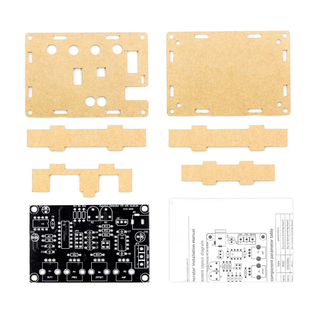 ICL8038 Multifunctional Signal Generator Diy Kit With Shell Output 5hz~400khz Adjustable Frequency Xr2206 Upgrade Version |