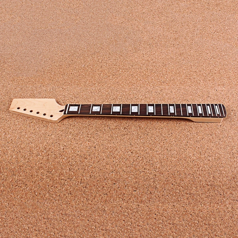 22fret Electric Guitar Neck Maples Guitar Neck Half Paddle Headstock Replacement enlarge