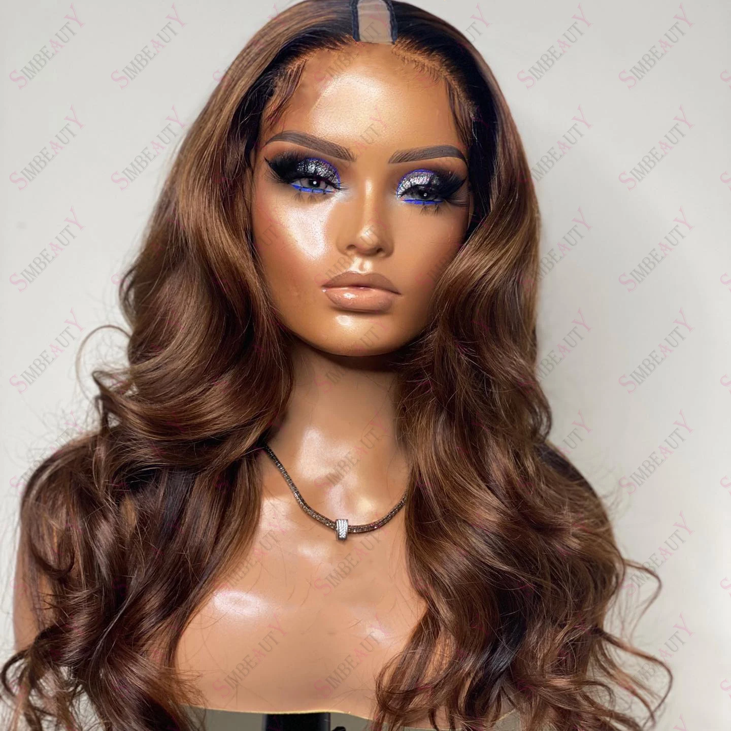 

Body Wave Brown Ombre U Part Wig 250Density Virgin Unprocessed Human Hair Highlight Blonde Glueless Full Machine Made Wigs