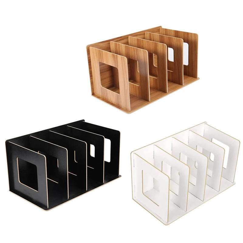 

Detachable Wooden 4 Sections Storage Rack Box Board DIY CD DVD Stand