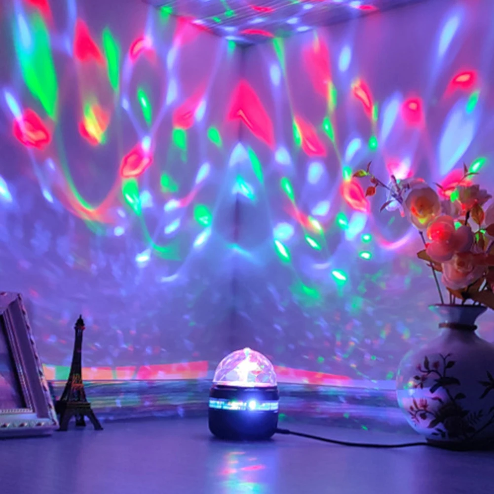 

Вращающийся светодиодный ночной Светильник USB диско ди-джей вечерние мяч красочные клубной сцены украшения