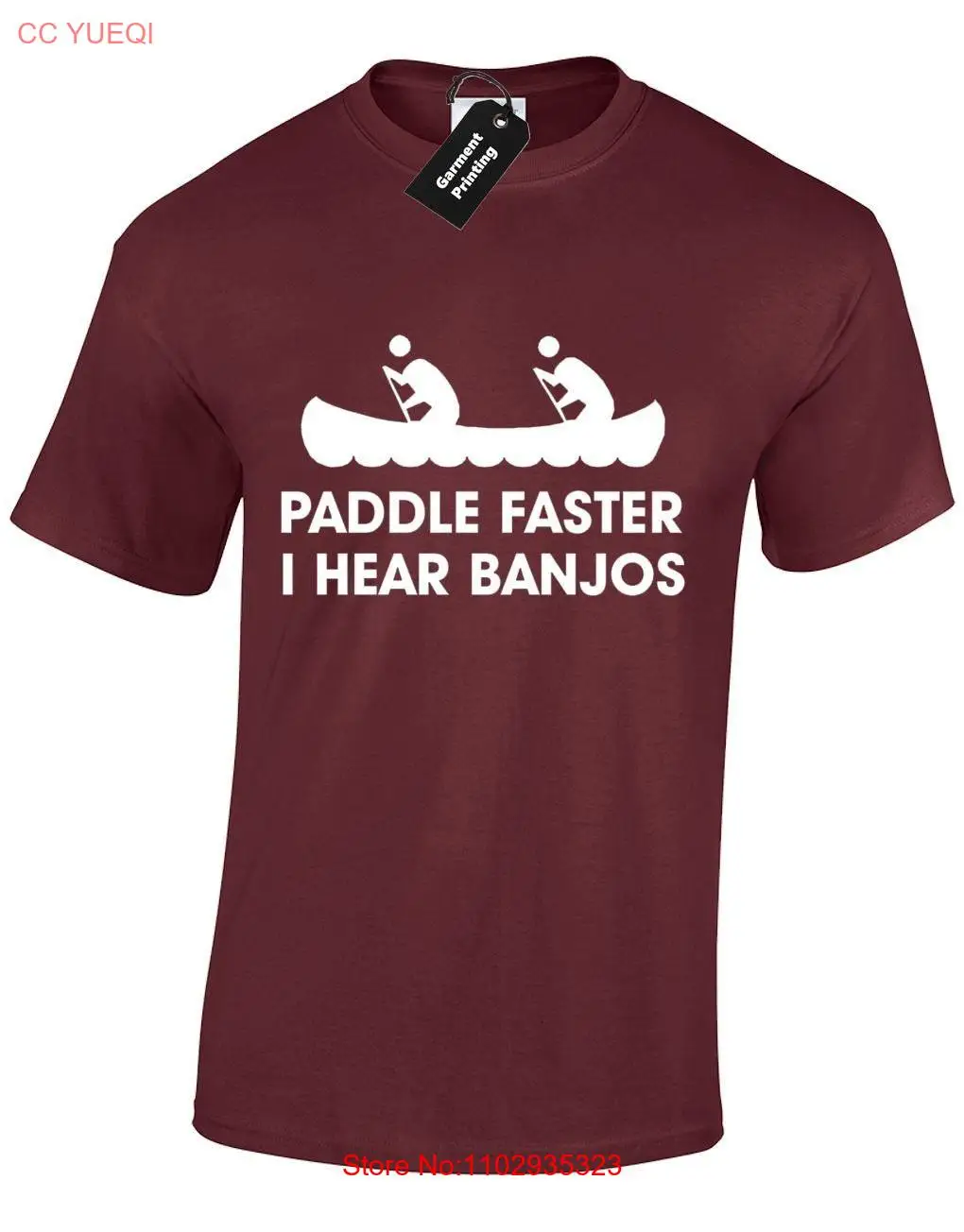 Мужская футболка Paddle faster hear banjos фильм цитаты каноэ трейлер парк s xxxl с длинными