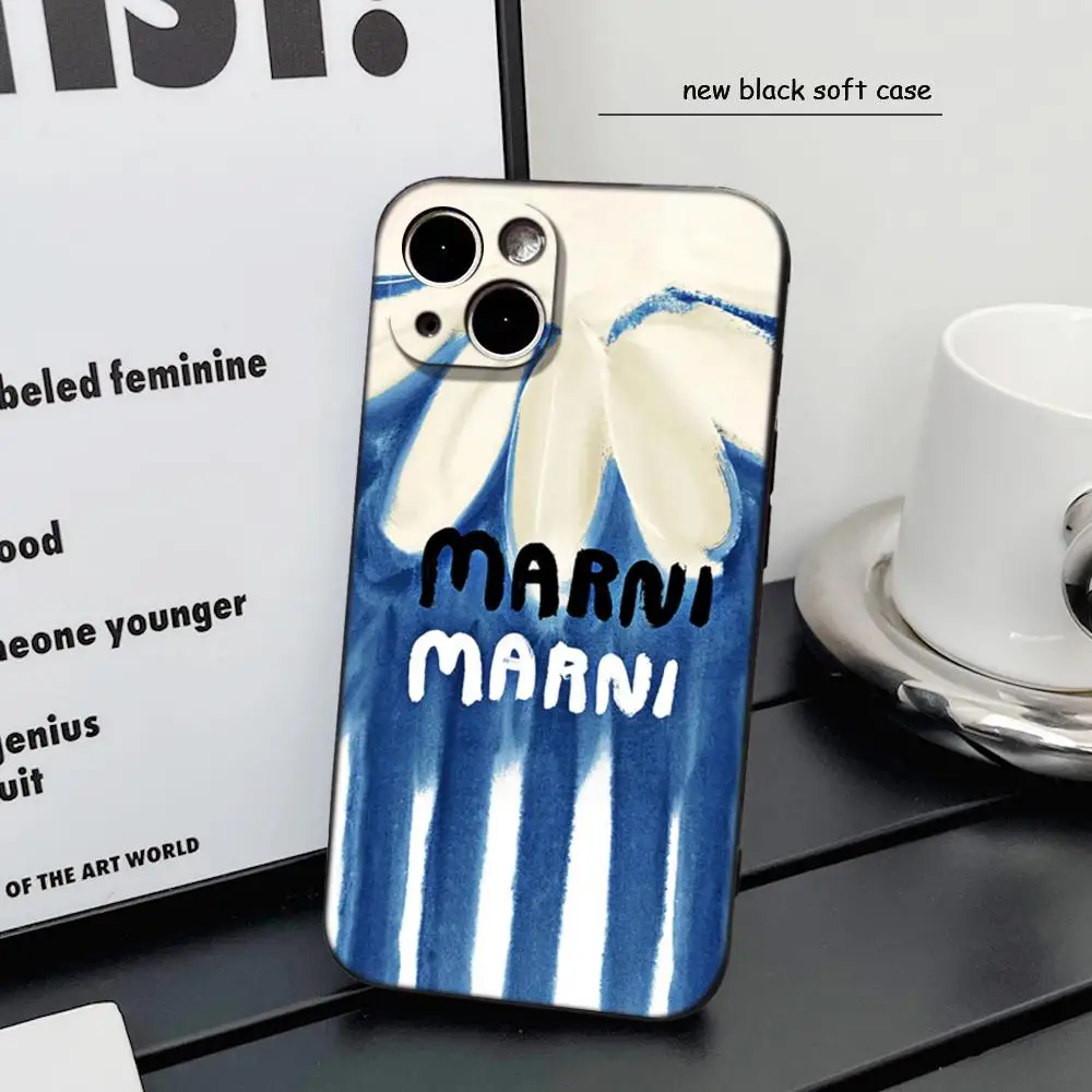 Фото Модный чехол M-Marni для iPhone 17 Air 16 15 14 Plus 13 12 11 Pro Max 16e, противоударный, прозрачный, с HD-защитой задней панели №5