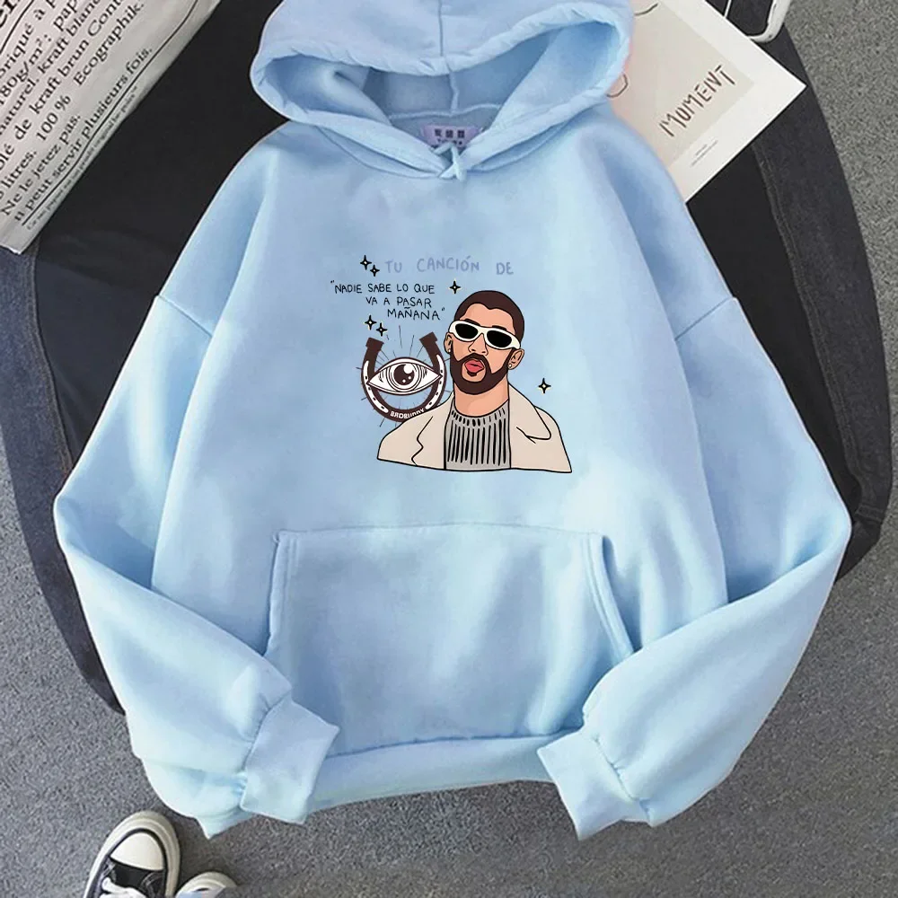Bad Bunny New Album Nadie Sabe Lo Que Va Pasar Manana Мужская одежда Harajuku Толстовки с длинными рукавами