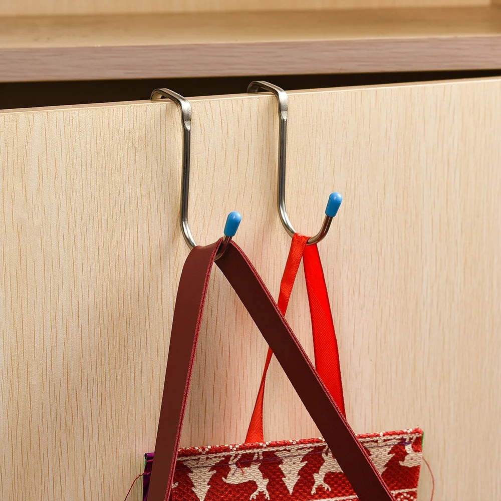 Крючки над дверью двойные S-образные настольные полки из нержавеющей стали