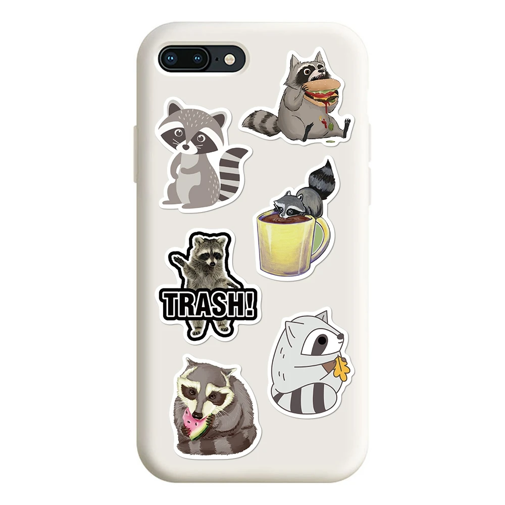 10/50/100pcs 2022 New Cartoon Raccoon Stationery Sticker Waterproof Decals Scrapbooking Planner Diary Stickers Kids Toys - купить по