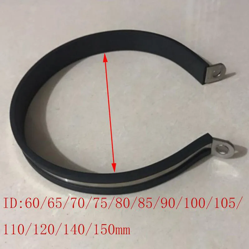 

60/65/70/75/80/85/90/100/105/110/140/150 mm Motorcycle Exhaust Pipe Muffler Holder Clamp Fixed Ring Support Round Bracket