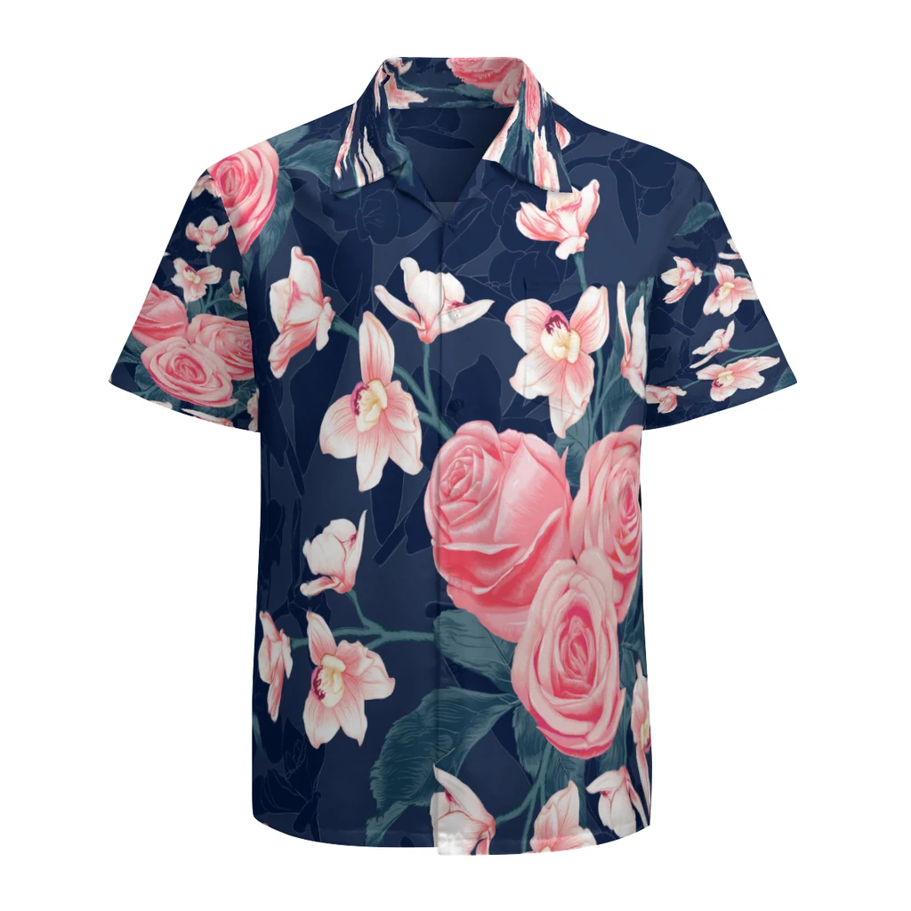 Мужская гавайская рубашка с коротким рукавом быстросохнущая дышащая пляжная