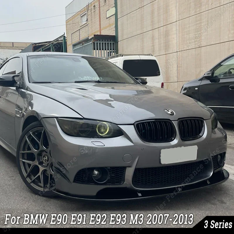

For BMW 3 Series E90 E91 E92 E93 M3 2007-2013 Gloss Black ABS Car Front Bumper Lip Splitter Spoiler Diffuser Trim Body Kits
