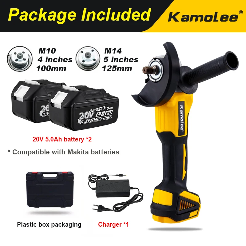 

Kamolee Беспроводная угловая шлифовальная машина 20В