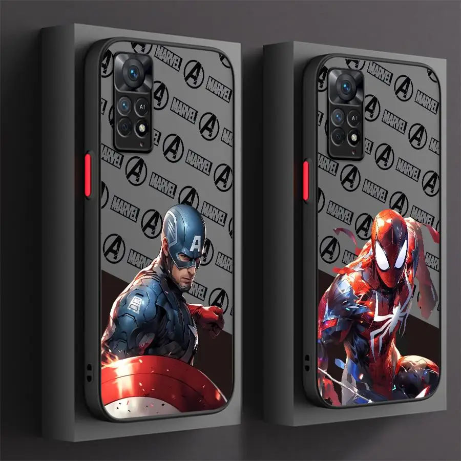 Marvel Spider Man Hero Ai Phone Case for Xiaomi Mi 14 13 Lite 11 12T Pro 11T 9T 12X 12 10T Matte Cover