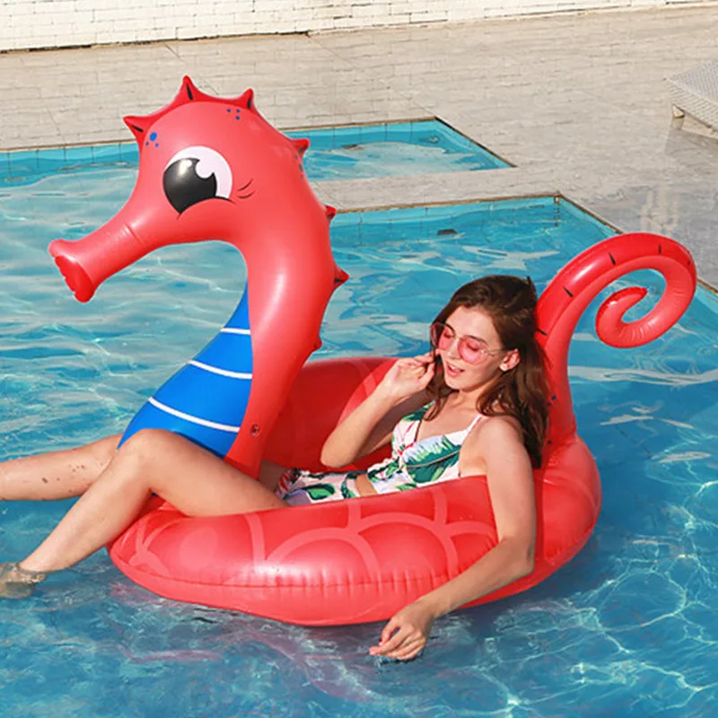 Inflatable Flamingo Swimming Ring For Adult Kids Pool Float Floating Row Summer Party Water Toys Rubber Swim Circle Beach Bed