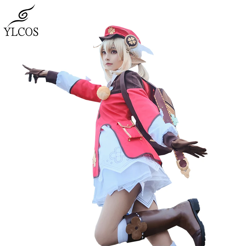 

Genshin Impact KLEE Косплей Костюм Хэллоуин вечевечерние полный комплект для женщин милый костюм для девочек