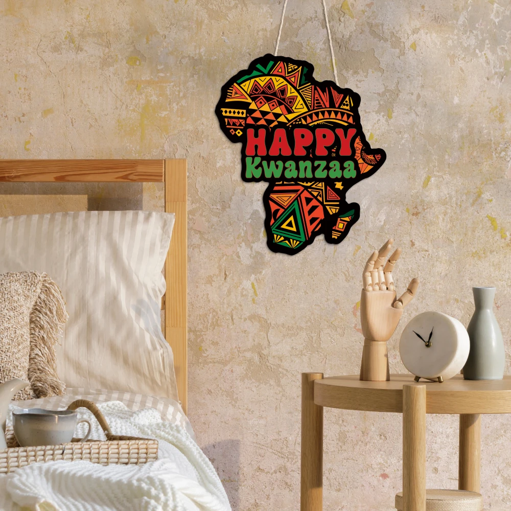 1 шт. деревянный подвесной знак Кванзаа 10 6x9 дюймов