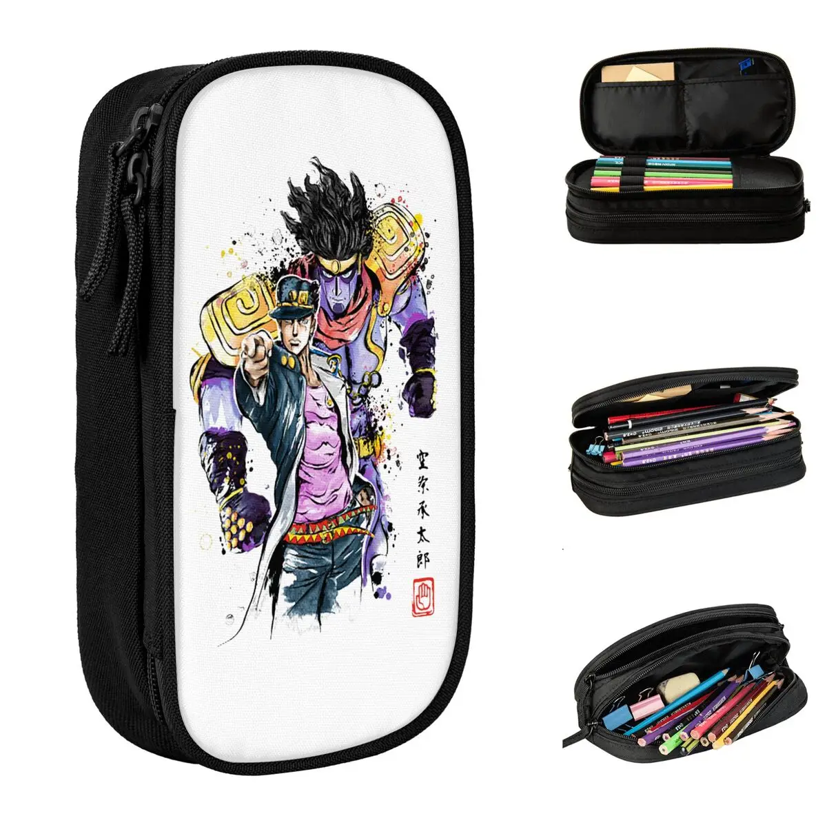 Case Fun Pen Bag Student Large Storage Students School Zipper Pencil Box