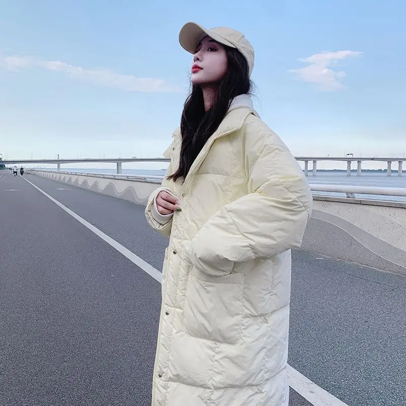 Cotton Coat Women Long Loose Hooded Parkas 2023 Spring New Fashion Warmth Winter Coat Clothing Feminine Cotton Thickening S65