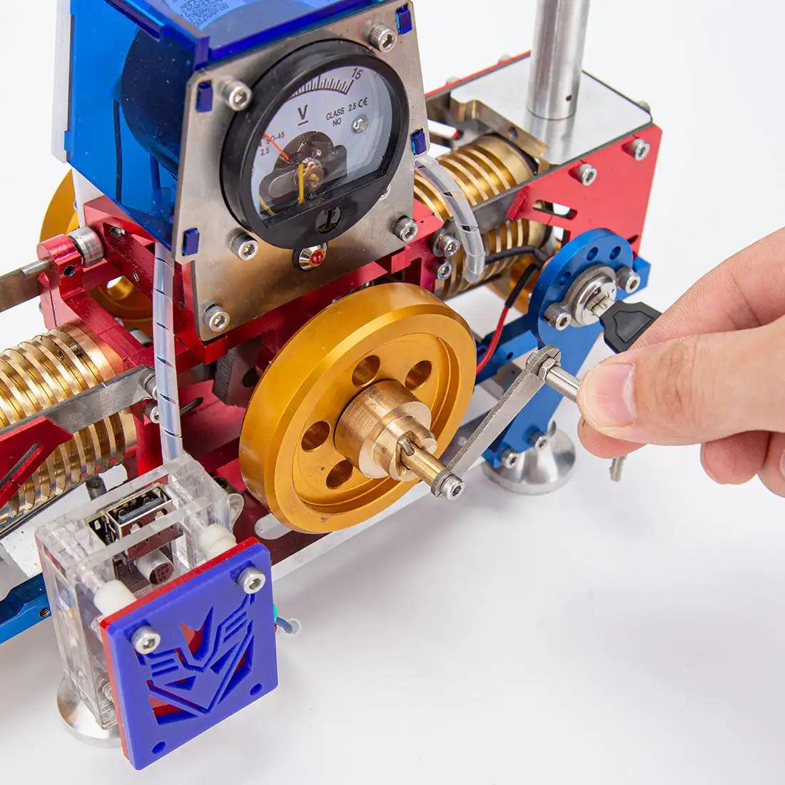 Противостоящий двухцилиндровый пожарный вакуумный двигатель генератор энергии