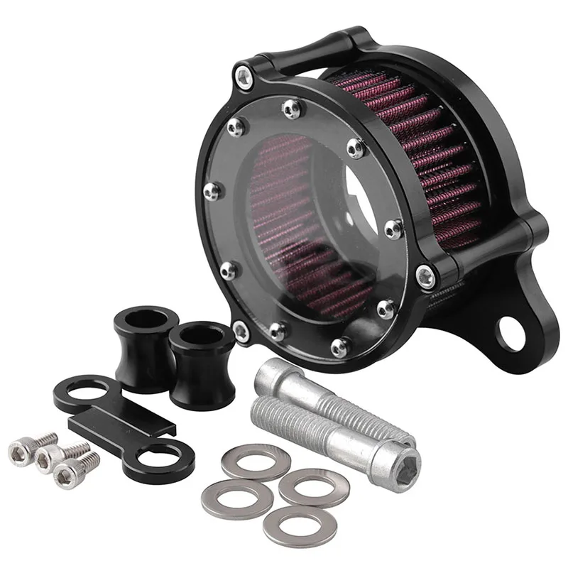 

Air Cleaner Intake Filter System Kit for Sportster XL883 XL883N XL883R XL883P XL1200 XL1200L XL1200X Iron 883 Forty Eight