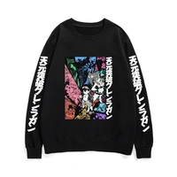 japanese anime tengen toppa gurren lagann graphics print sweatshirt manga fashion original sweatshirts men women loose pullover